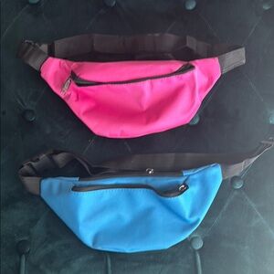 Pink and Blue Fanny packs